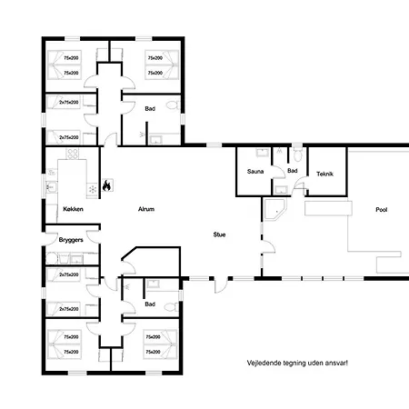 Large Pool House With Volleyball - 2000 Holiday home Ulfborg