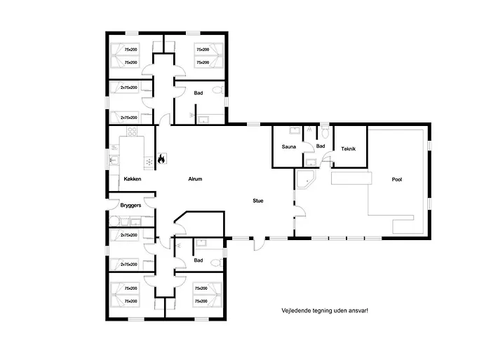 Large Pool House With Volleyball - 2000 Дом отдыха Ulfborg